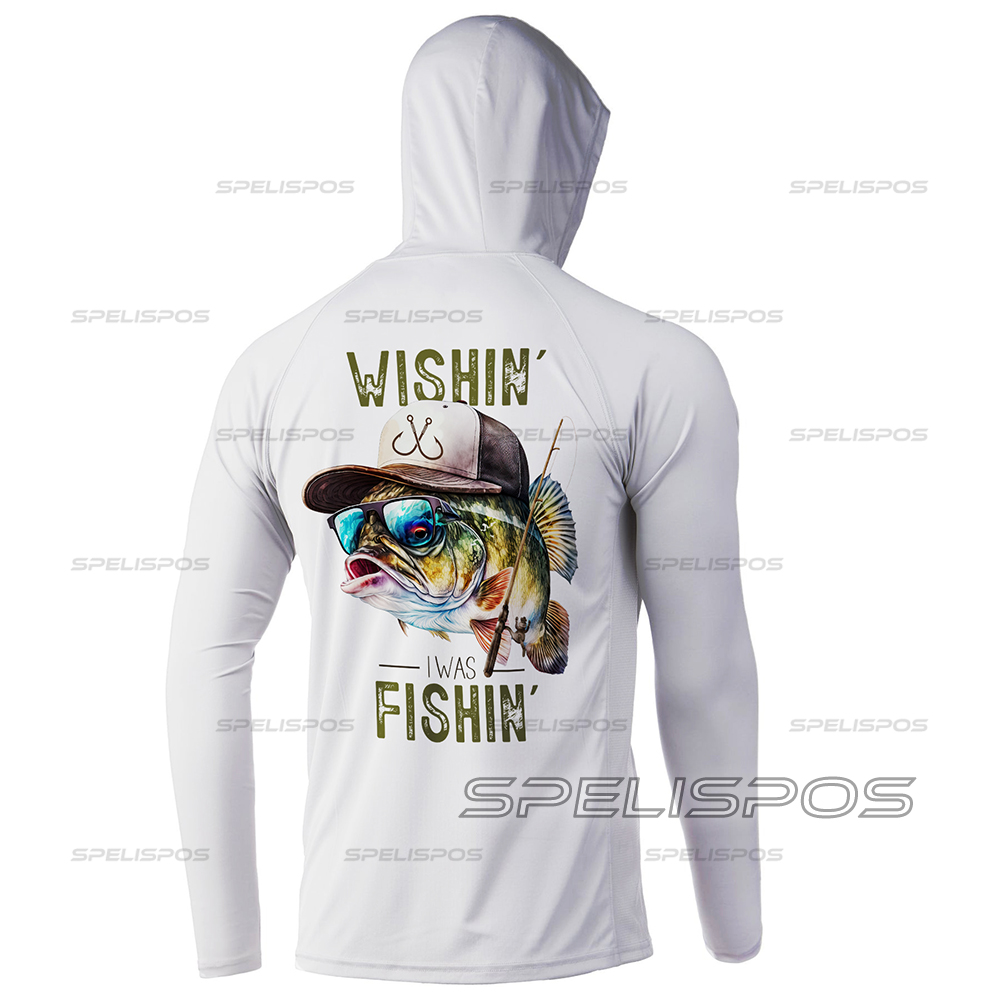 Running Gear Cool - Fishing Hood White Long Sleeve Riding