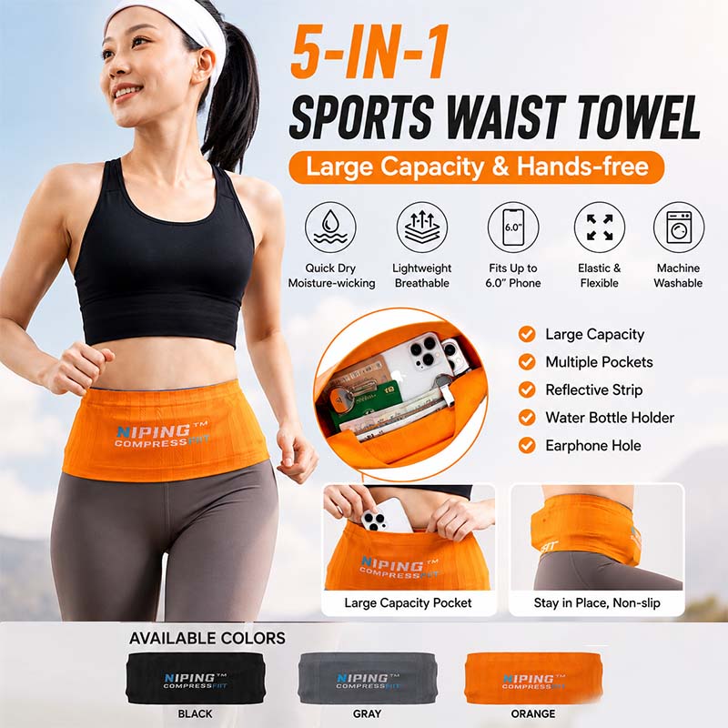 Running Gear For Beginners - Running Waistband Invisible Anti-slip Phone Holder