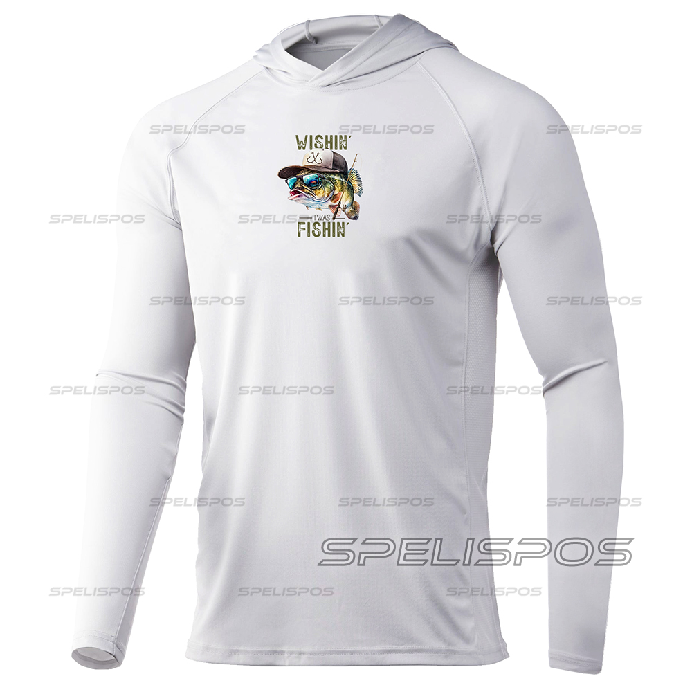 Fishing Hood White Long Sleeve - Running Gear Cool avis et prix