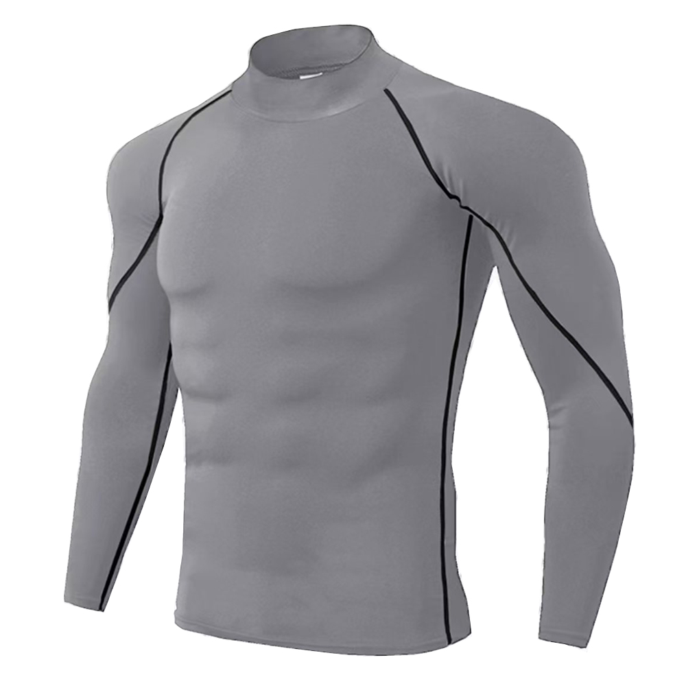 3 Colors Men High Neck Long Sl - Running Gear Winter avis et prix