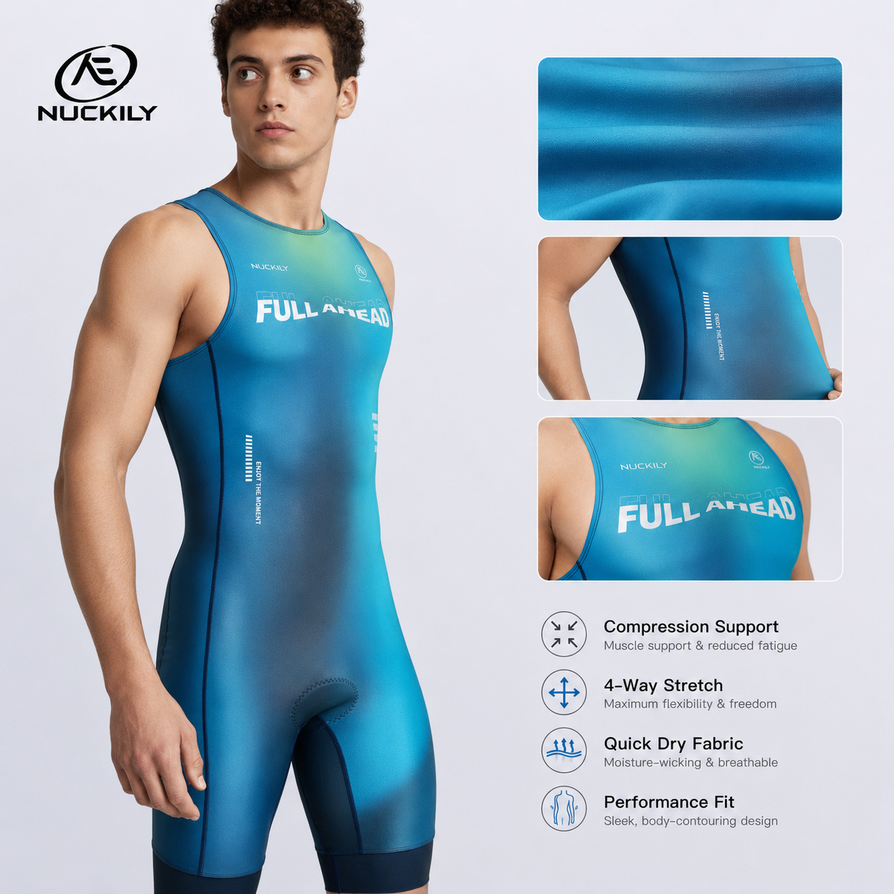 NUCKILY Triathlon Suit Sleevel - Running Gear Cool avis et prix