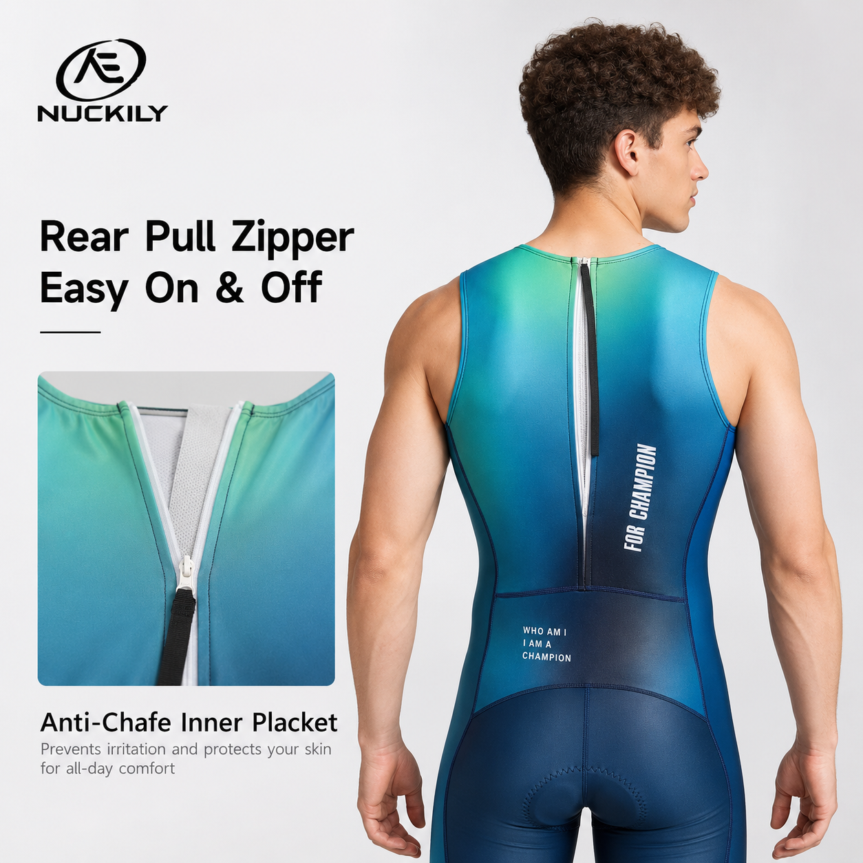 NUCKILY Triathlon Suit Sleevel - Running Gear Cool avis et prix