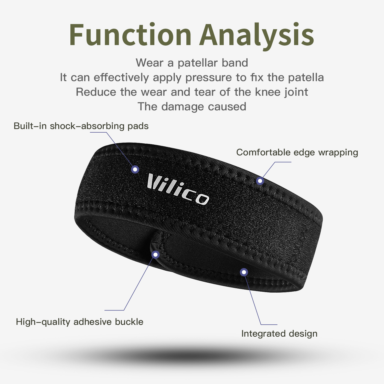1PC Patella Kneecap Band Silic - Running Gear Cool avis et prix