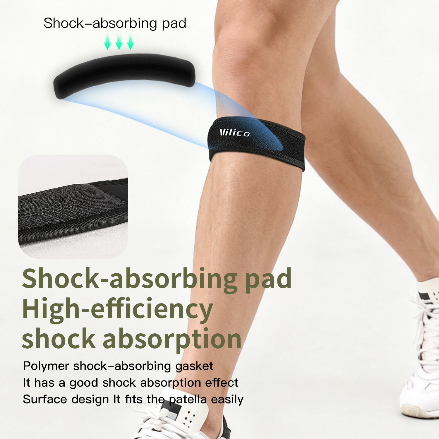 1PC Patella Kneecap Band Silic - Running Gear Cool avis et prix