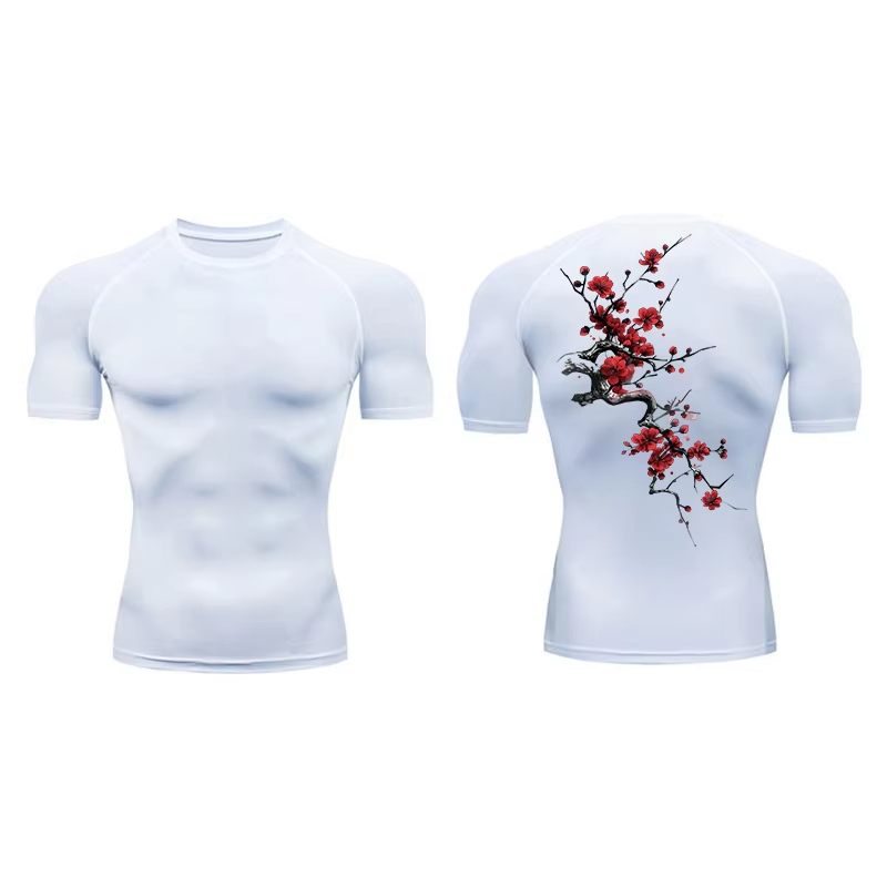 Blossom Print Short Sleeve Com - Running Gear Winter avis et prix